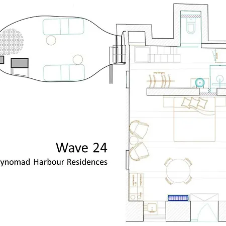 Wave 24 Savynomad Harbour & Private Cave Semesterbostad