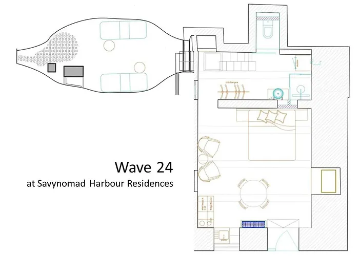 Wave 24 Savynomad Harbour & Private Jacuzzi Cave בית נופש